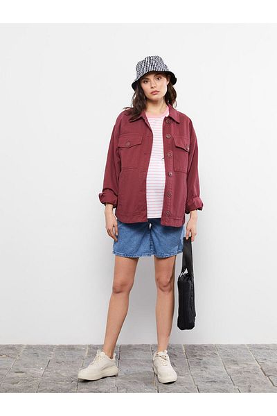 LC Waikiki Pregnant RoDeo Jean Shorts - with AbDominal Panel anD Straight Pocket Detail