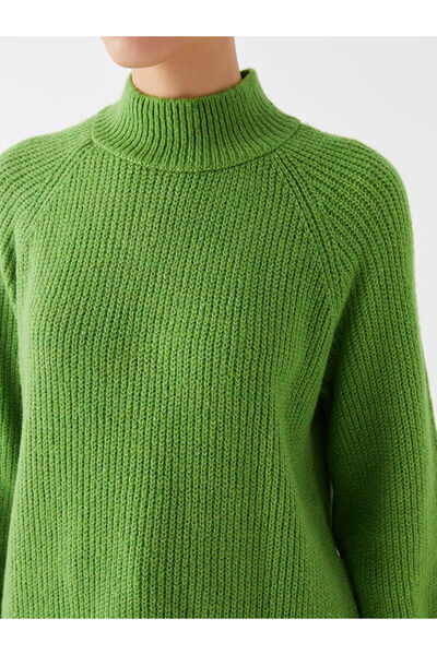 LC Waikiki Half Turtleneck Plain Long Sleeve Women's Knitwear Tunic