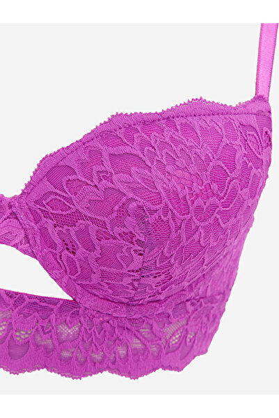 LC Waikiki Purple Underwire Half-Filled Lace T-Shirt Bra