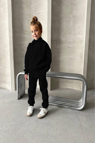 My Kids Wear Set cu glugă cu trei fire de sezon nou raster
