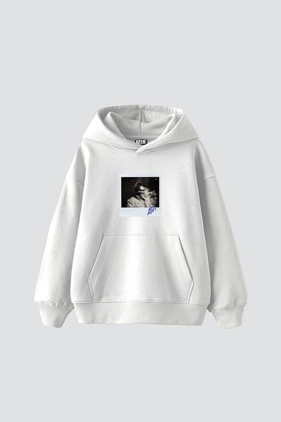 Sekizbiraltı Asap Rocky Printed Premium White Unisex Oversize Hoodie