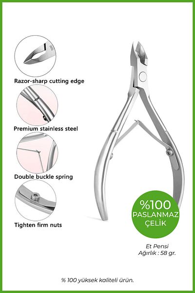 Nera Classy 7 mm Professional Stainless Manicure Meat Pliers Korea