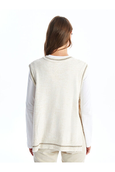 LC Waikiki Dámský pletený svetr s výstřihem do V