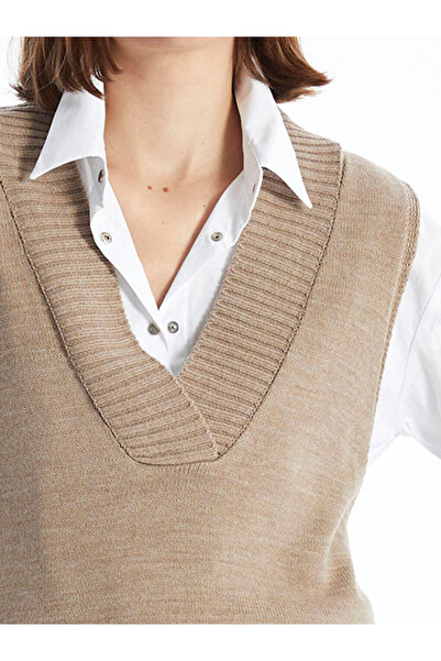 LC Waikiki V-Neck Women's Knitwear Sweater