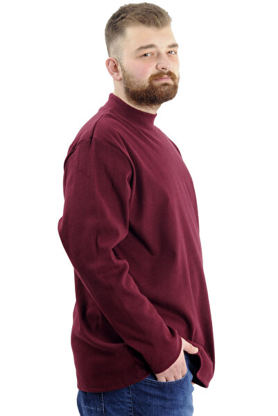 ModeXL Long Sleeve Half Fisherman Sweater - Plus Size Plum 22558