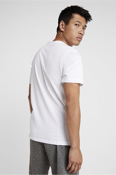 Nike Αθλητικά ρούχα Basic Tee Cotton Unisex Λευκό καλοκαιρινό λεπτό μπλουζάκι Λευκό