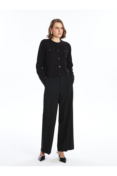 LC Waikiki Women's Knitwear Cardigan - Crew Neck