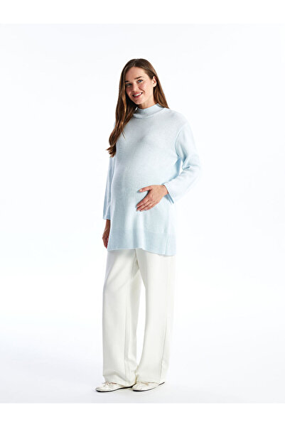 LC Waikiki Dik Yaka Düz Oversize Kadın Triko Tunik