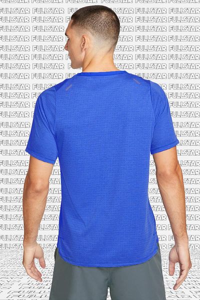 Nike Running Dri Fit Rise 365 Ανδρική μπλούζα με κοντό μανίκι Μπλε ανδρική μπλούζα για τρέξιμο μπλε