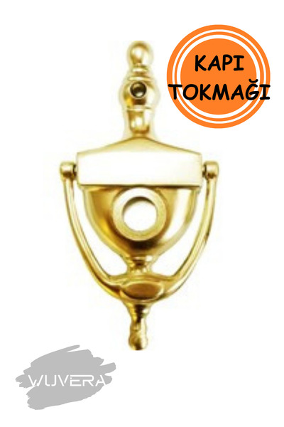 WUVERA Gold Parlak Sarı Çelik Kapı Tokmağı: Kapınıza Zarif Bir Dokunuş