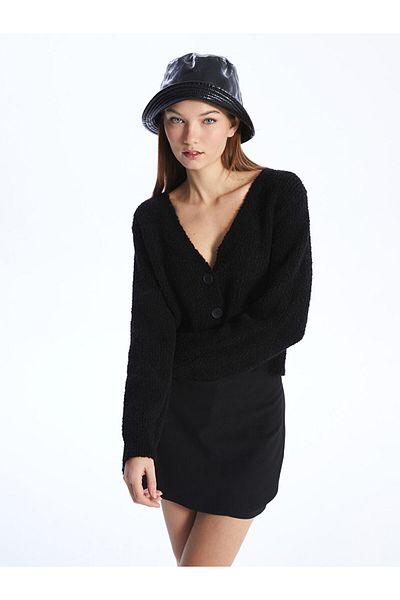 LC Waikiki V-Neck Long Sleeve Women's Knitwear Cardigan
