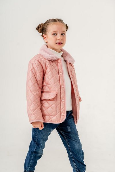 Gocoland Quilted Collar Plush Girl Coat / Jacket