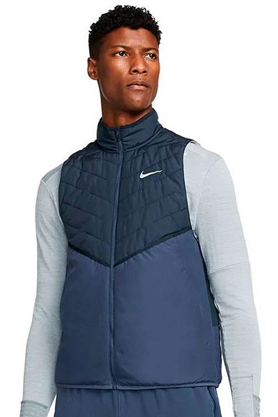 Nike Running Therma Fit Repel Synthetic Fill Synthetic Filled Thermal Reflective Men's Running Vest La