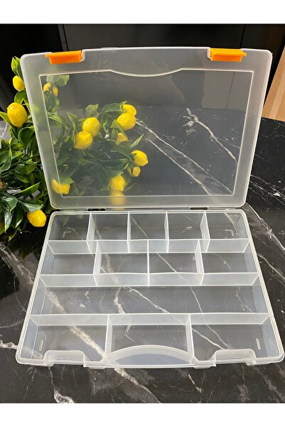 Genel Markalar Şeffaf 13 Bölmeli Takı, Boncuk, Hobi organizer kutu