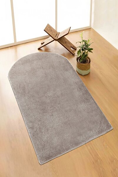 Guaj Home Yıkanabilir Peluş Seccade Overloklu Namazlık Kahverengi