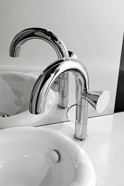 VitrA Liquid A42749 Sink Faucet, Right Hand Use, Chrome