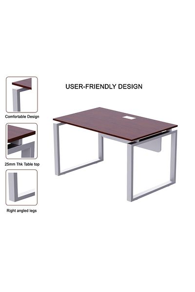 Mahmayi Carre 5112 Modern Workstation without Drawer  Desk Apple Cherry Ideal for Home