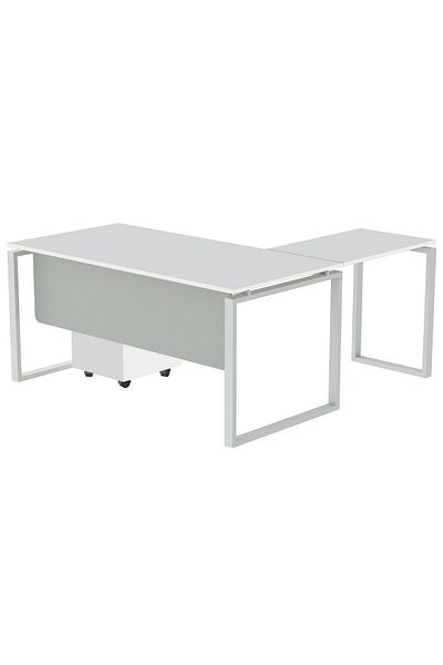 Mahmayi Carre 5114L White Modern Workstation