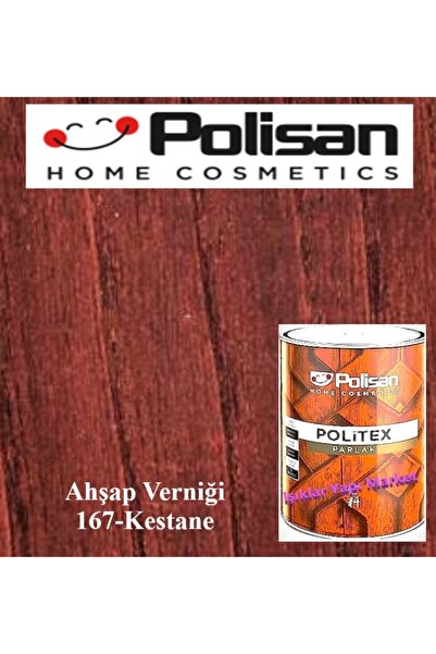Polisan Ahşap Verniği-vernik-politex Lux Vernikli Parlak-kestane-2,50lt.