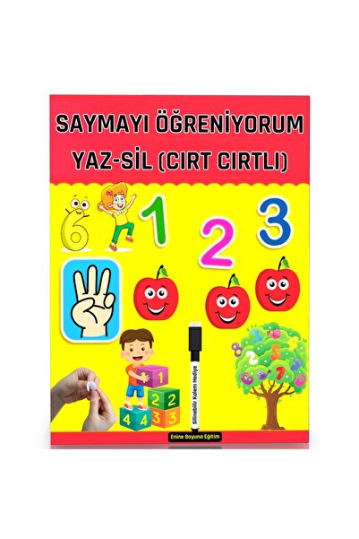 Enine Boyuna Eğitim كتاب تعلم العد YAZ-SIL (فيلكرو)