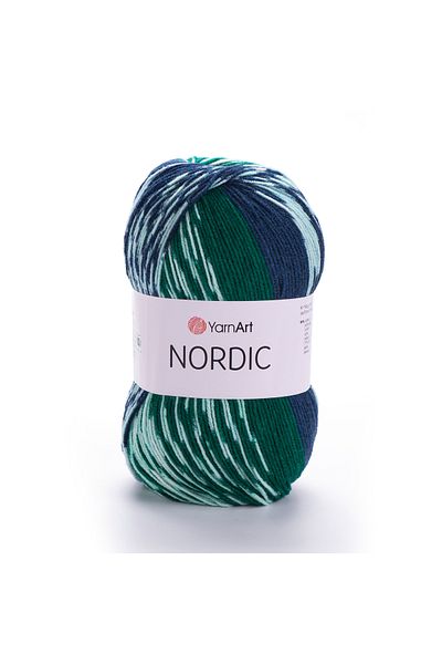 Yarnart NORDIC EBRULI-670 Πλεκτό νήμα - Σχέδιο Φορέματος