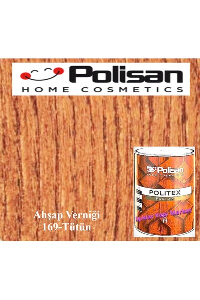 Polisan Ahşap Verniği-vernik-politex Lux Vernikli Parlak-tütün-2,50lt.