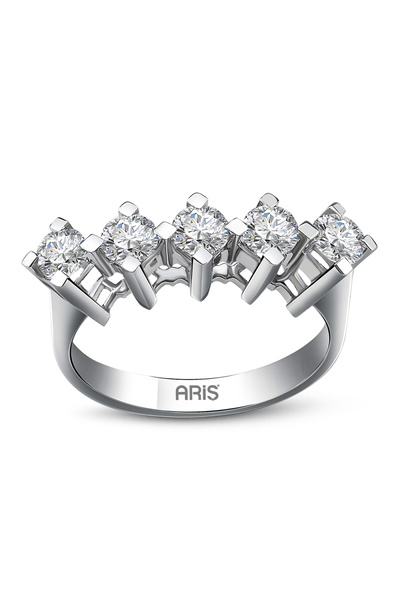 Ariş 1.00 Karat Pırlanta 5 Taş Alyans