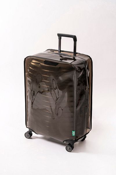 Trink Çanta Transparent Suitcase Cover and Suitcase Cover * Neon Black Color Pvc *