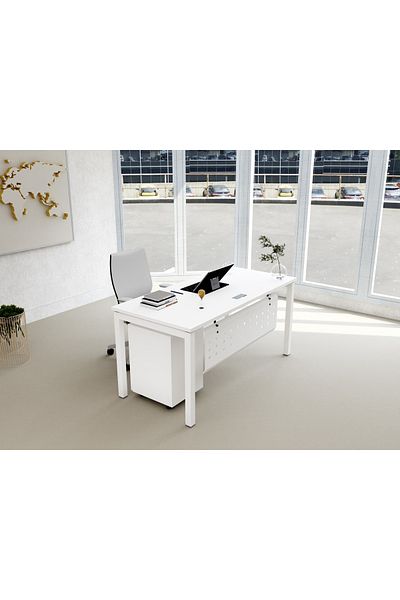 Mahmayi Figura 72-12 White Modern Workstation