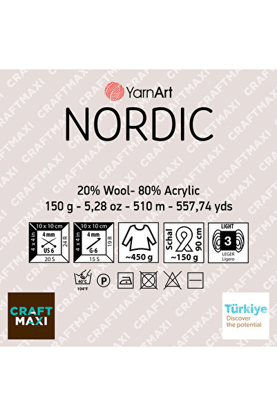 Yarnart Nordic Ebruli ручна пряжа Ebruli-662