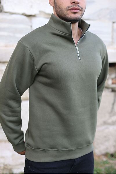 Evidence Men's Basic Half Zipper Sweatshirt
