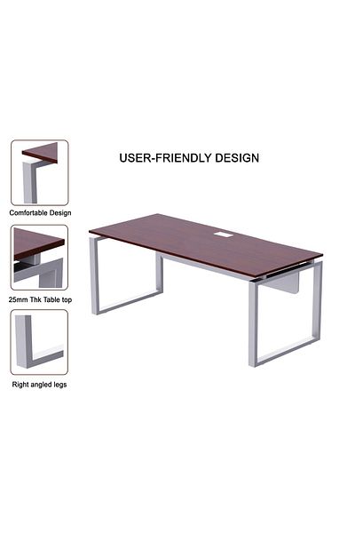 Mahmayi Carre 5116 Modern Workstation without Drawer  Desk Apple Cherry Ideal for Home