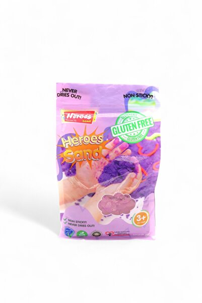 HEROES Kinetik Kum 1000 gr - Eğlenceli Akışkan Eğitici Kinetik Oyun Kumu Mor