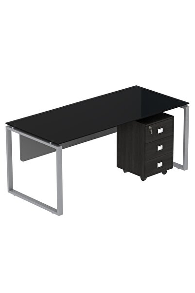 Mahmayi Glas 4116 Black Modern Workstation