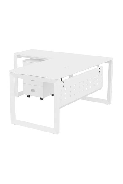 Mahmayi Vorm 136-14L White Modern Workstation