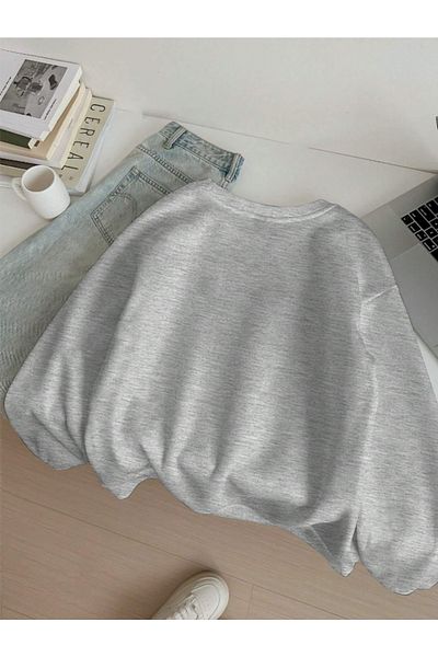 Revasser Unisex Ανδρικό/Γυναικείο φούτερ CHERRY Προσαρμοσμένο πολύχρωμο βαμβακερό φούτερ με λαιμόκοψη