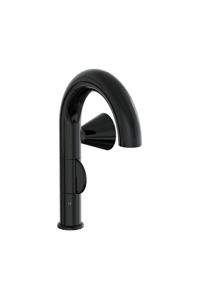 VitrA Liquid A4274939 Lavabo Bataryası, Sağdan Kullanım, Parlak Siyah