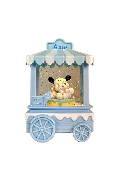 TOYFEST Kar Küresi Yeni Yıl Yılbaşı Hediyelik Plastik Dondurma Arabası LLM-HDY0112