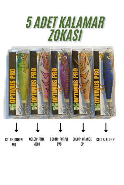 Optimus pro Squid Prime 4 inç Kalamar Zokası 5 Adet