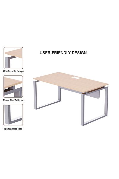 Mahmayi Carre 5114 Oak Modern Workstation Without Drawer