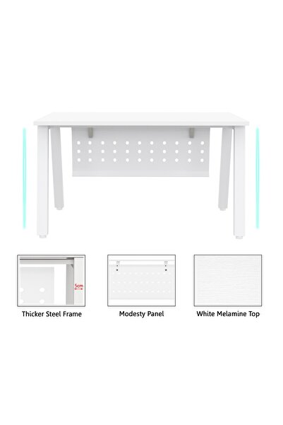 Mahmayi Bentuk 139-16 white Modern Workstation without drawer