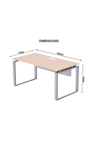 Mahmayi Carre 5114 Oak Modern Workstation Without Drawer