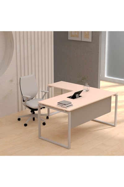 Mahmayi Carre 5114l Oak Modern Workstation Without Drawer