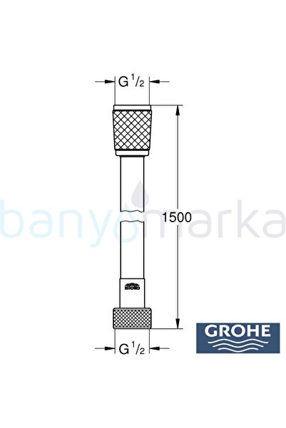 Grohe Relexaflex Duş Hortumu, 150 cm - 28151002