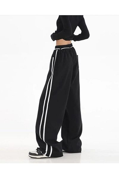 RockMore Y2K Harajuku Zip Detail Sweatpants/Pants