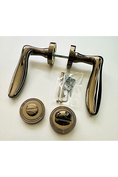 Hafele Troy Glossy Coffee Wc Door Handle