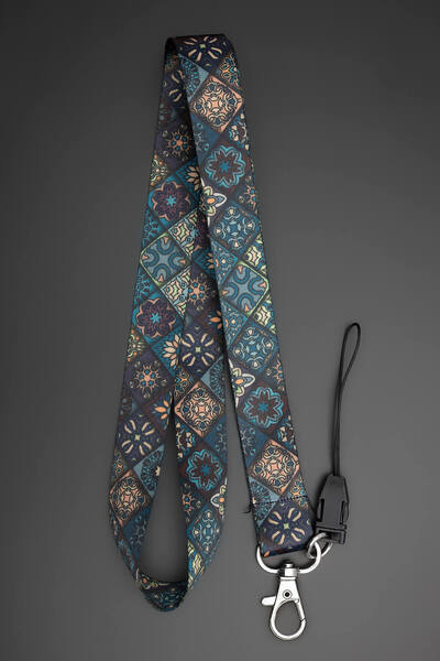 Apptakı Etnik Desen Boyun Askı İpi Yaka Kartı Boyun İpi Telefon Askısı - ASK0250