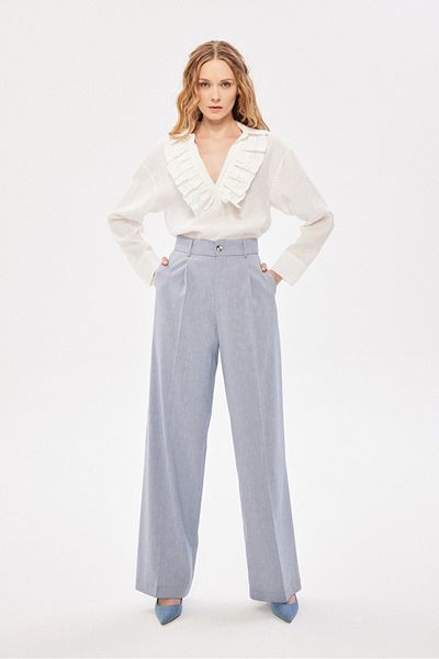 Berr-ın Pantaloni albaștri de damă 124Y 02002130 -ALBASTRU