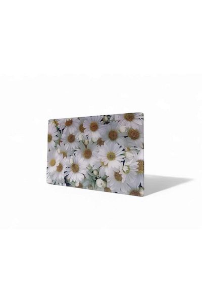 Saban 30X40 cm White Daisy Glass Cutting Board