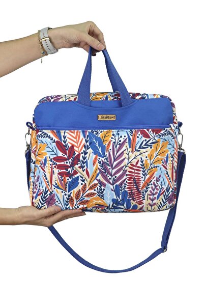 BUSRAKAZANCDESİGN Leaf Patterned Briefcase Computer Notebook Laptop Bag